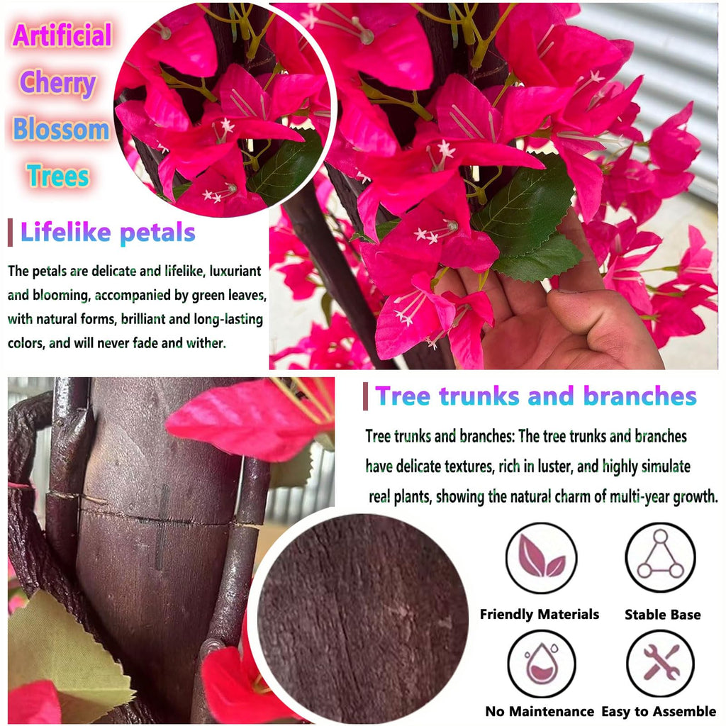 10FT Large Wedding Bougainvillea Artificial Tree, Artificial Cheery Trees Indoor Outdoors Decor, Tall Handmade Fake