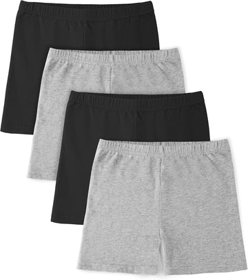 4 Pack Girls Bike Shorts Kids Cartwheel Shorts for Under Dress Dance