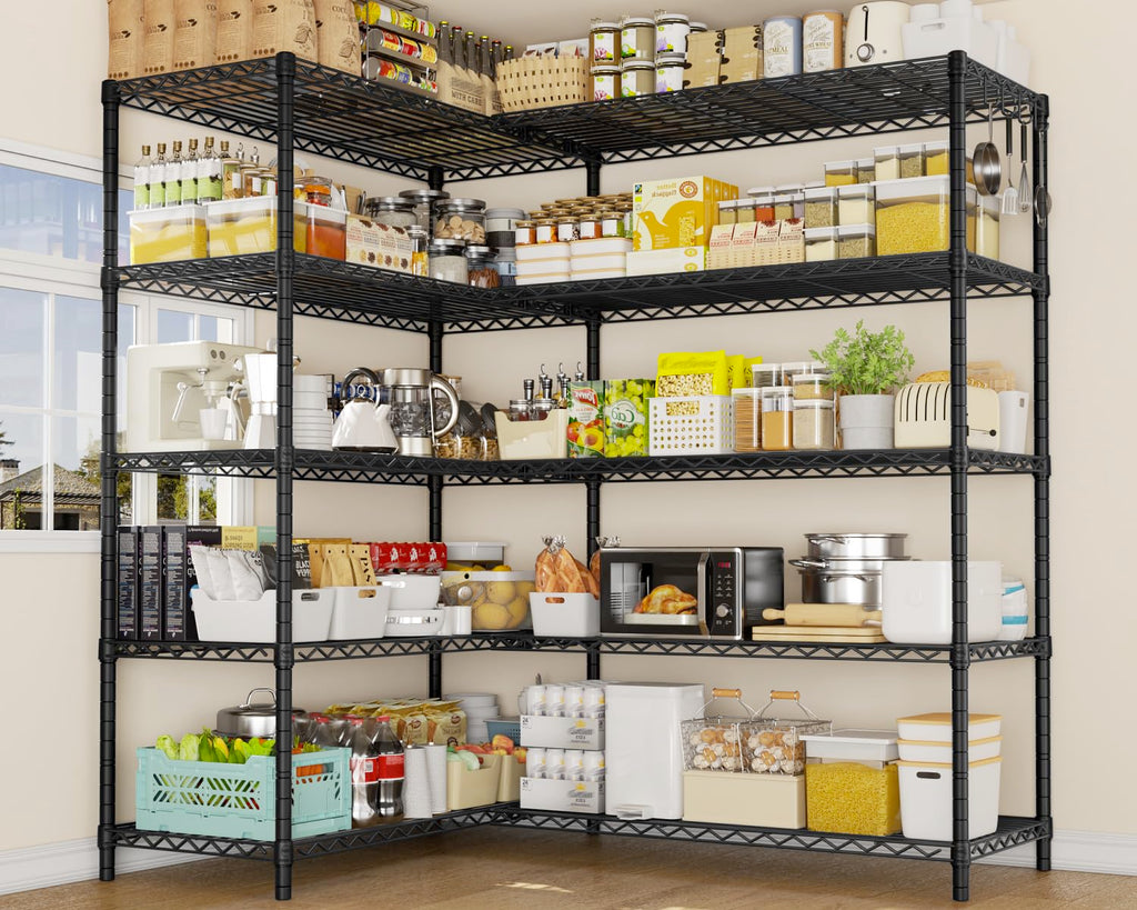 Heavy Duty Shelving Corner Shelves Pantry Shelving l Shaped Shelf