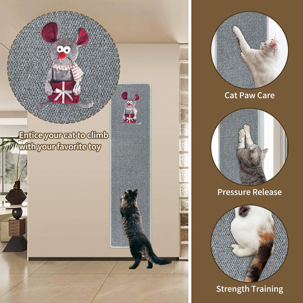 71x15.8" Thickened Cat Wall Climbing Carpet with 16 Fixed Nails