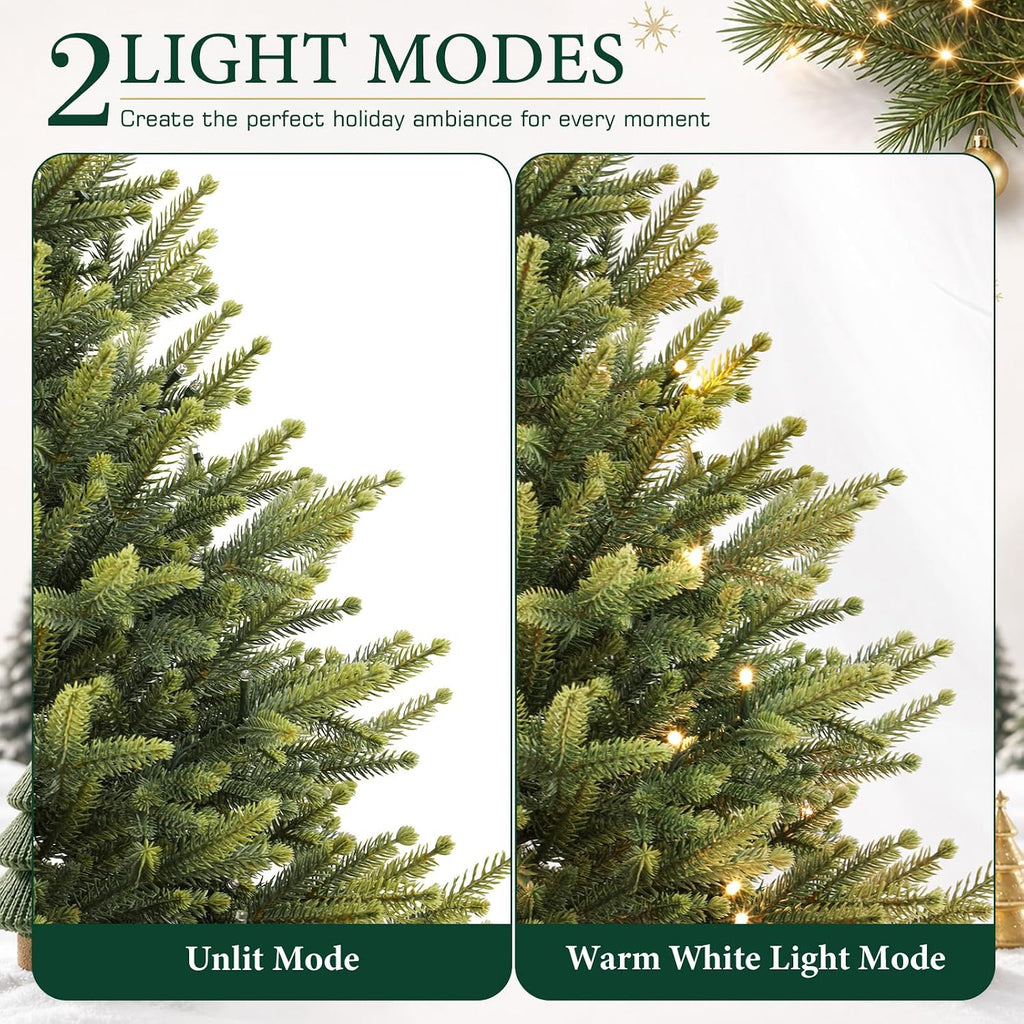 2ft Prelit Artificial Mini Christmas Tree for Tabletop Desk Decor