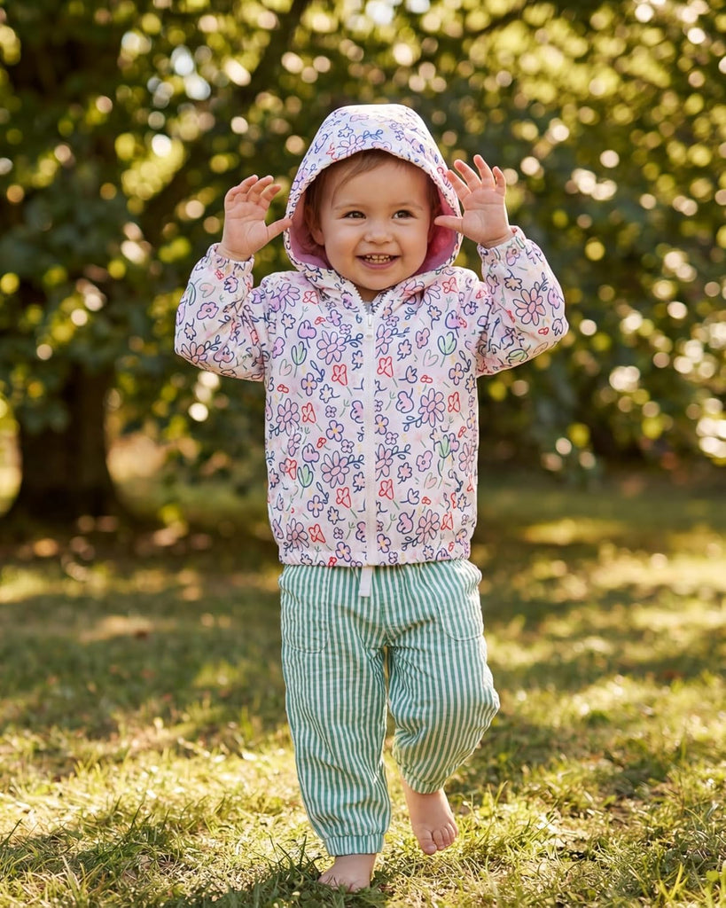 Toddler Girls' Water-Resistant Fleece Lined Transitional Jacket