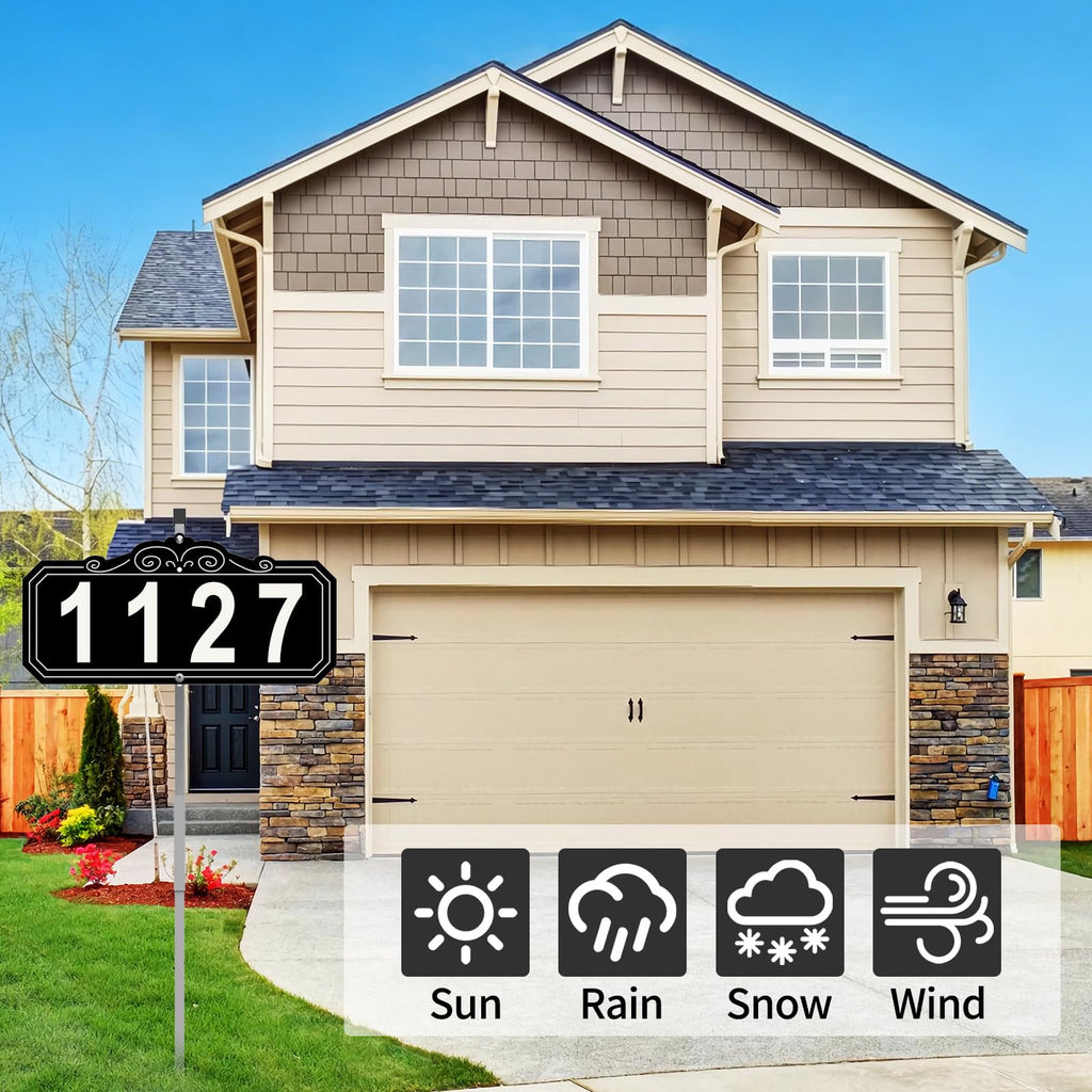 House Numbers for Outside, Yard Address Signs with Stakes