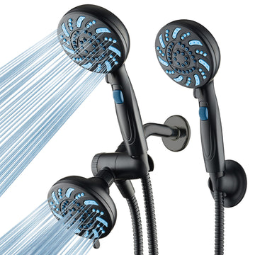 2026 High Pressure Dual Handheld Shower Head Combo w/Pause Switch