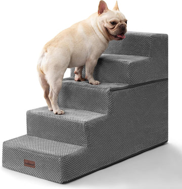 Dog Stairs for High Beds 22.6" H, 5-Step Pet Steps for Small Dogs