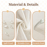Textured Table Cloth for Rectangle Table, Heavy Duty Farmhouse Tablecloth Solid Cotton Linen Waterpr