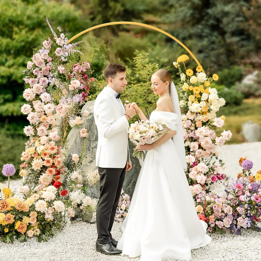 Heavy Duty Backdrop Stand, Wedding Arch Stand Wedding Arch Frame with Base for Birthday Party Graduation Ceremony
