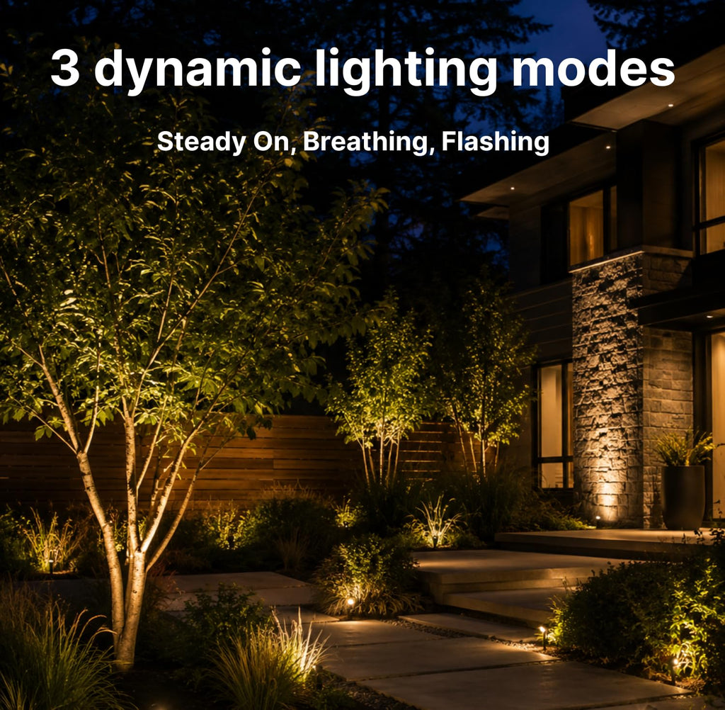 Solar Landscape Spotlights, Long Cable (9.8+7×6.5ft), Remote Control, Timer, Dimmable, Flashing, Auto On Off, 6000mAh