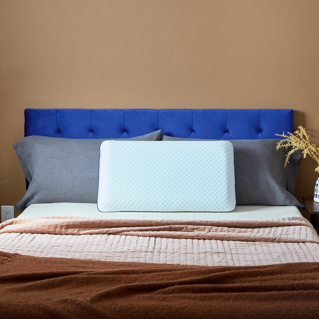 Cooling Gel Memory Foam Pillow for Sleeping - King Size, Ventilated Cooling Pillow for Side & Back Sleepers, Neck &