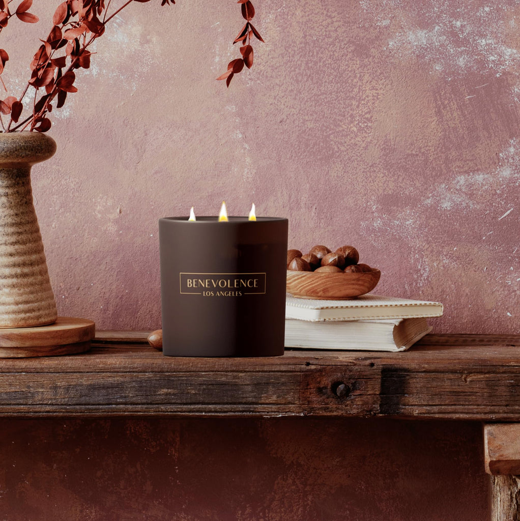 Premium Fig Tree Large 3-Wick Scented Candle - 45-Hour Burn - Luxury Natural Soy Candle - Aromatherapy & Room Decor