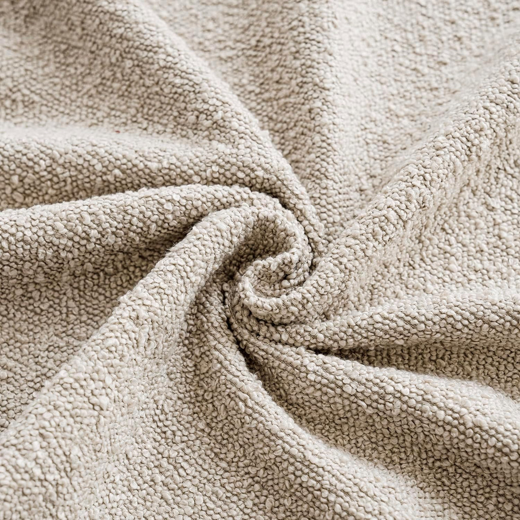Textured Boucle Throw Pillow Covers Accent Solid Lumbar Pillow Cases Cozy Soft Decorative Couch Cushion Case for