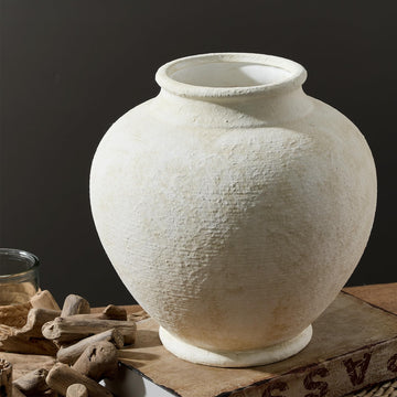 Ceramic Large Flower Vase, Rustic Farmhouse Vase Decorative Big Round Vases Floral Pottery Vases Decor Table Living