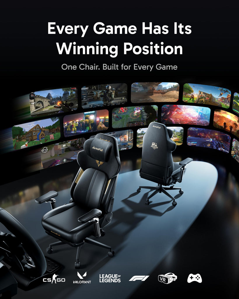 M6 Ultra 2.0 Gaming Chair with Massage | 720° Mechanical Armrests, Dynamic Lumbar Support, Adjustable Headrest