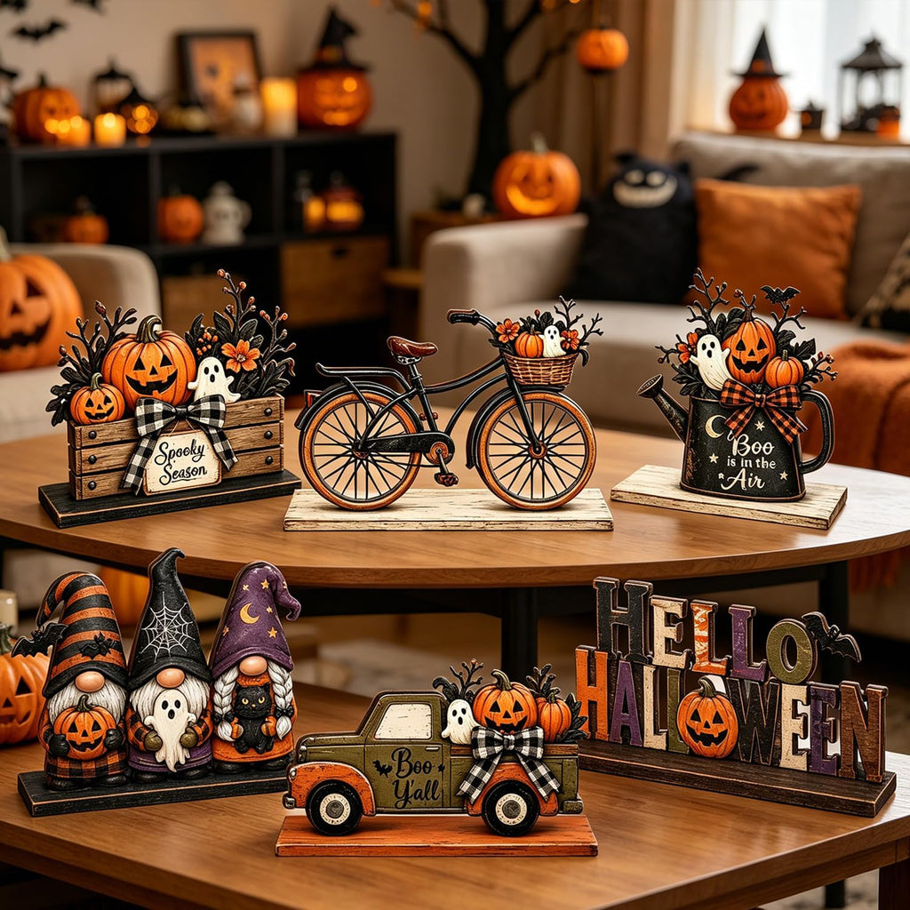 Halloween Decor Indoor, Halloween Table Decorations Indoor - Set of 6