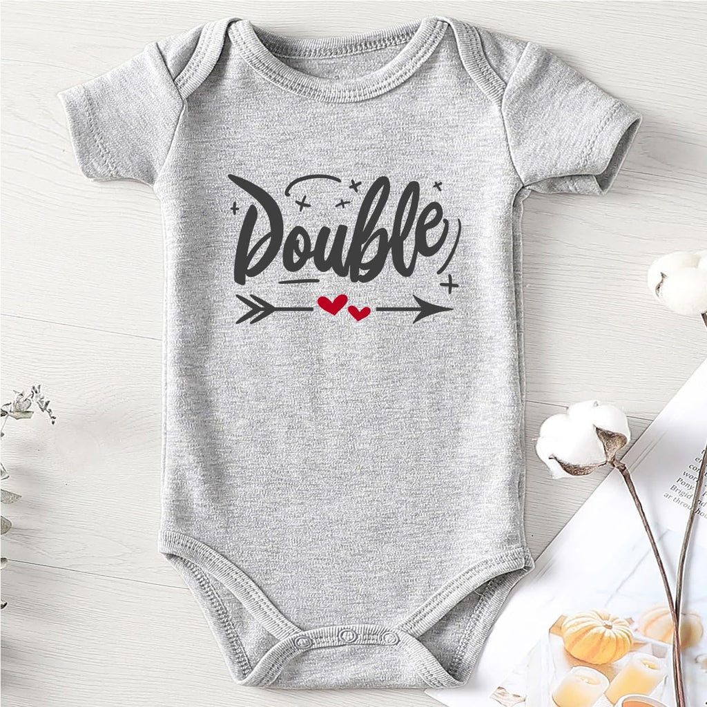 Double Trouble Twins Baby Items Must Haves Twin infant Boy And Girl Newborn Outfits Matching Clothes gray