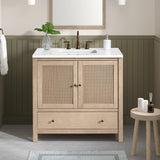 Alaterre Furniture Lucca Bathroom Vanity - Freestanding Cabinet Without Sink