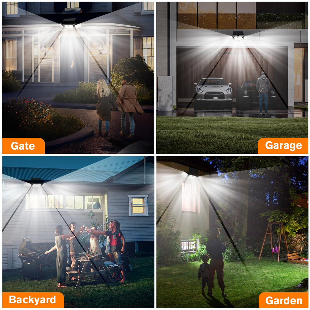 Solar Lights Outdoor, Quick Charge Solar Motion Deck Lights Outdoor for Deck with High Brightness, Larger Built