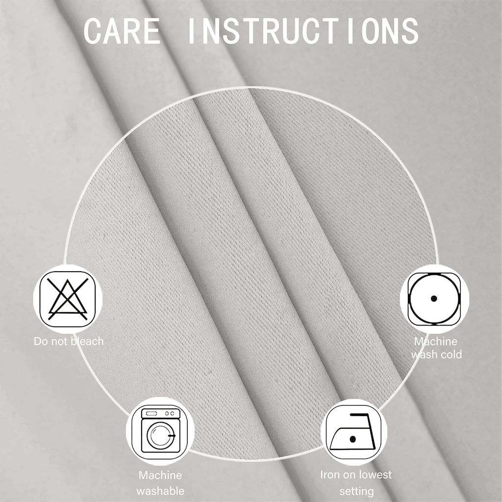 Light Grey Blackout Curtains 34 x 63 Inch Length/Set of 2 Curtain Panels/Thermal Insulated Room Darkening Blackout