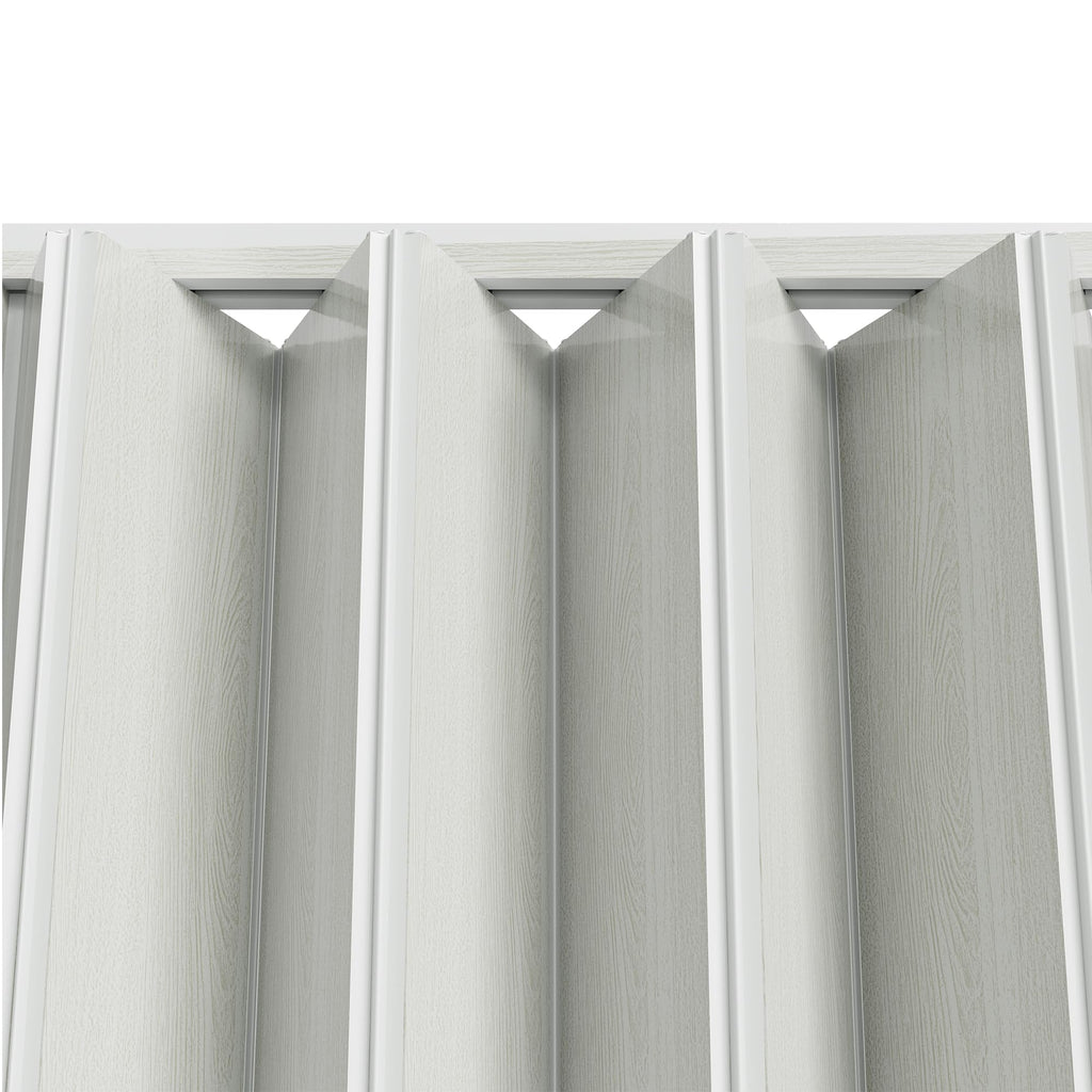 36" x 80" Accordion Doors Interior, Double Walled, White Ash