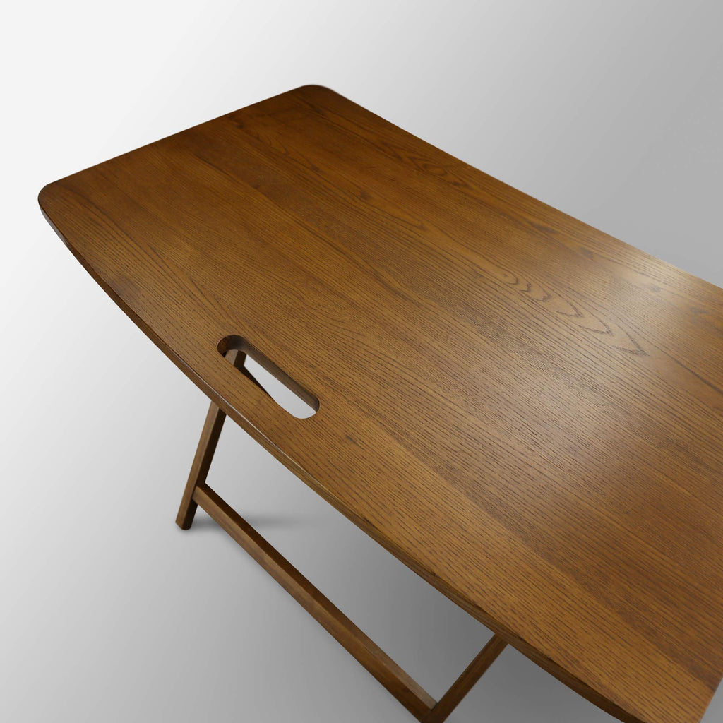 Presto Products Company Arizona Folding Table with Solid Red Oak, Warm Brown