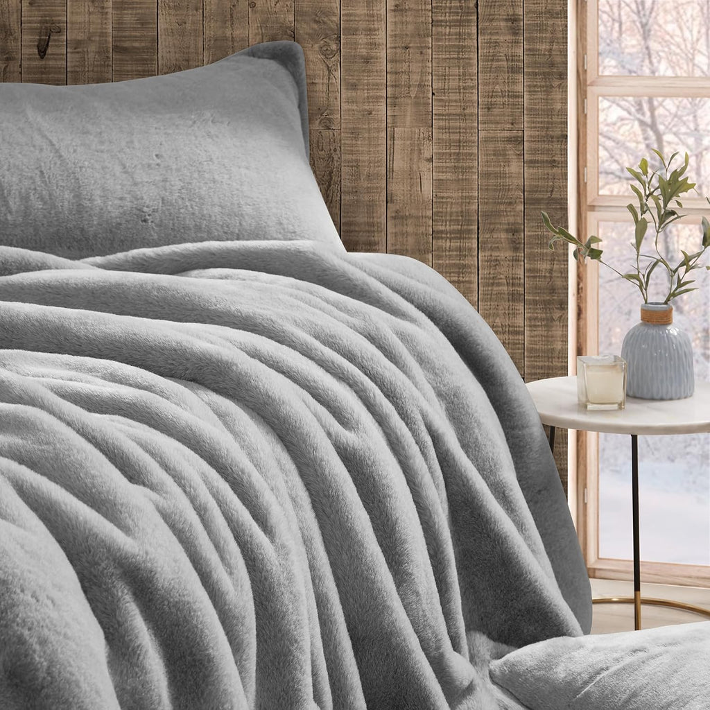 Melange Chunky Bunny - Coma Inducer King Oversized Comforter Set | Silver Rabbit. Experience Coma Worthy Sleep with