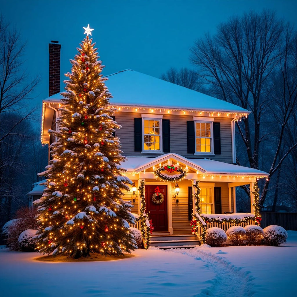 200 LED Christmas String Lights, Warm White 70FT Green Wire Christmas String Lights for Indoor &Outdoor Holiday