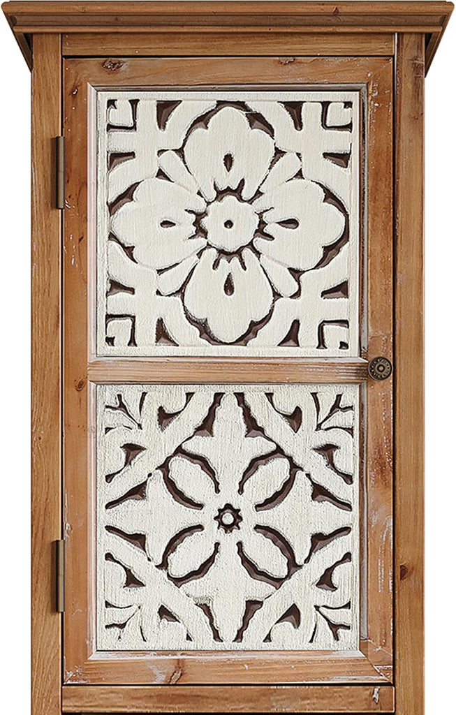 54''Tall Kitchen Pantry Cupboard Storage Cabine,Narrow Accent Cabinet | Solid Wood Frame;Farmhouse/French Country