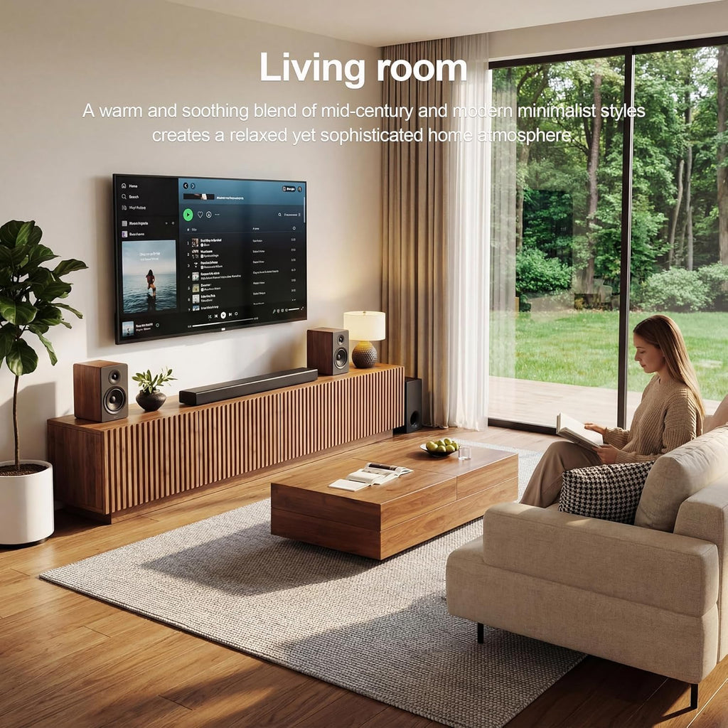 Modern 86.61" Extra Long TV Stand with Fluted Sliding Doors, Media Console Cabinet with Large Storage Compartments &