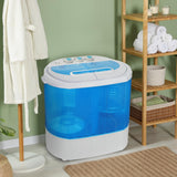 Portable Washer Compact Twin Tub 9.9 LB Mini Top Load Washing Machine Washer/Spinner w/ 6.57 FT Inlet Hose