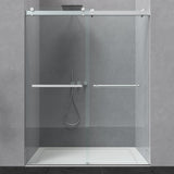 56-60” W x 76” H Bathroom Dual Sliding Frameless Shower Door