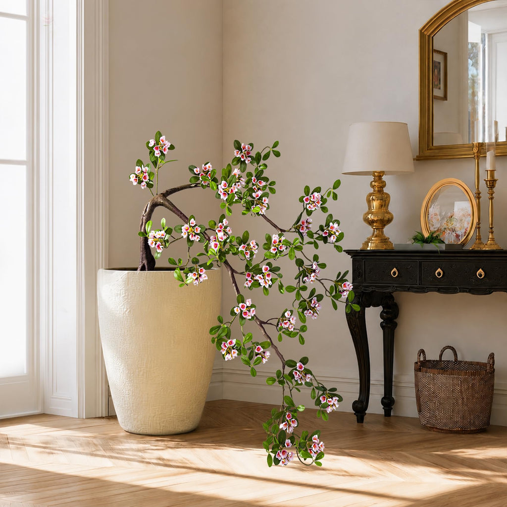 3ft Front Door Plants Large Artificial Bonsai Tree Outdoor Artificial Plants for Front Porch Flowering Artificial