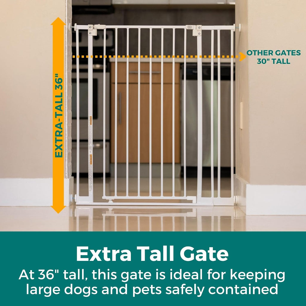StepSafe Walk-Thru Pet Gate; 29-40" Wide, 36" Tall, White
