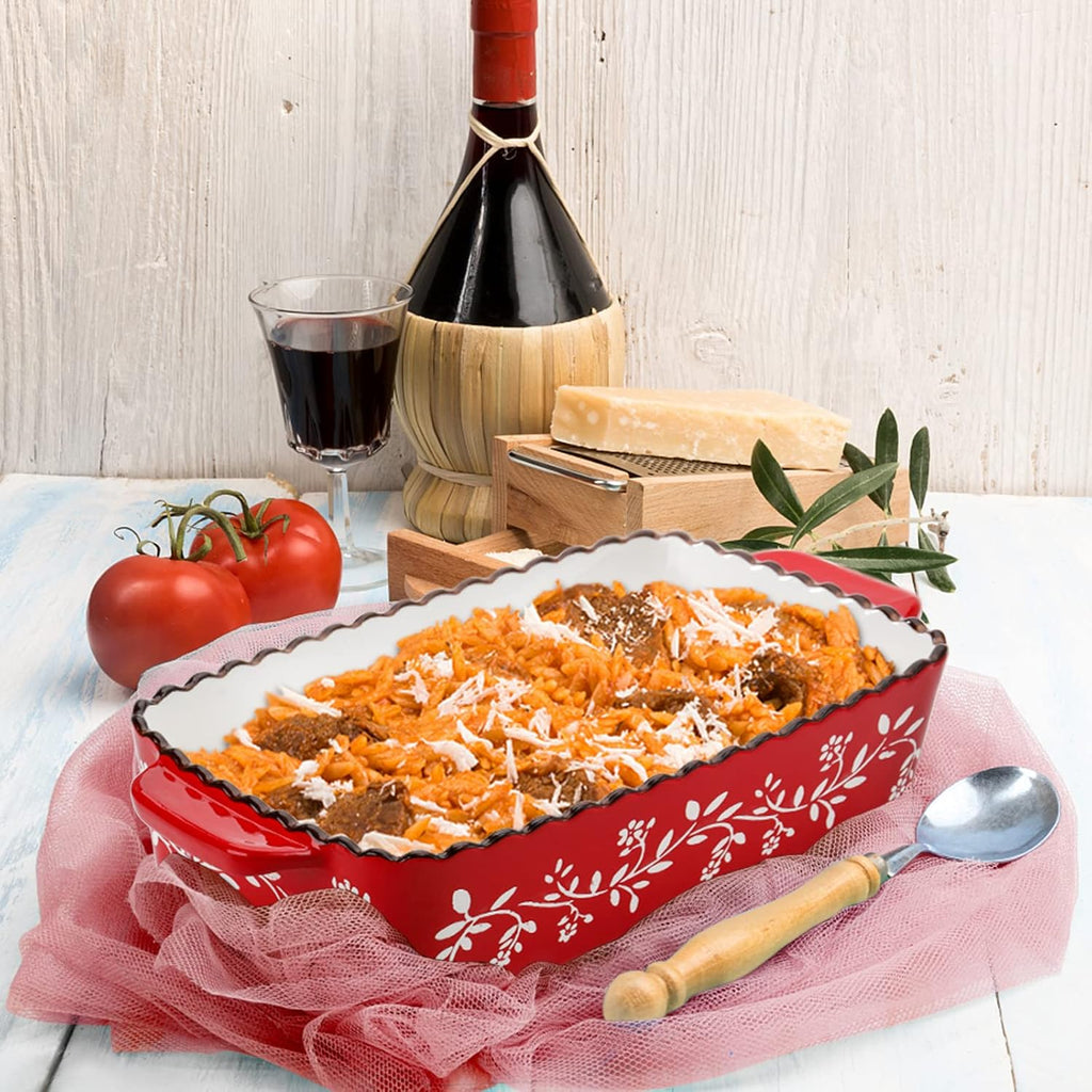 3 Pack Ceramic Bakeware Set, Porcelain Rectangular Dish Lasagna Pans for Cooking, Kitchen, Casserole Dishes, Cake