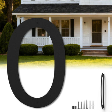 15 Inch Floating Large House Numbers for Outside, Big Black Matte Metal Garage Door Number, Oversized Garden Address