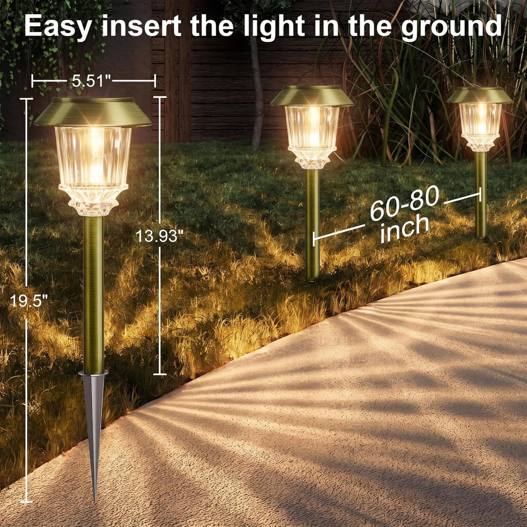 Solar Lights Outdoor Pathway, Solar Garden Lights Solar Powered