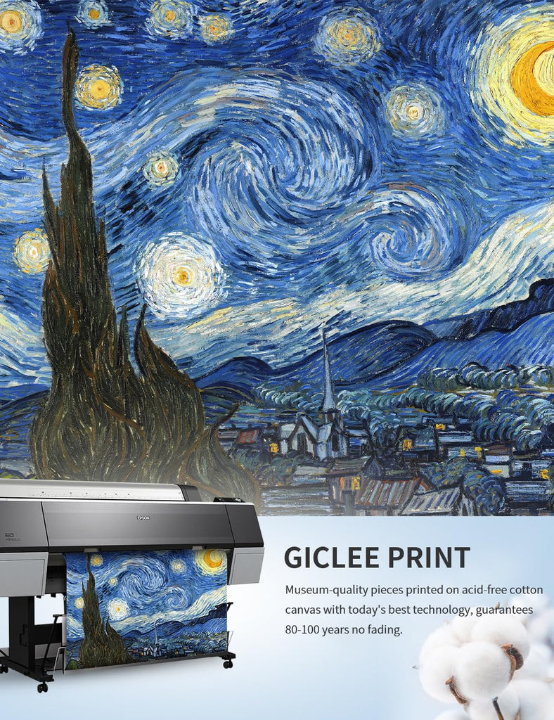 Van Gogh Starry Night Canvas Wall Art, 20x16 in