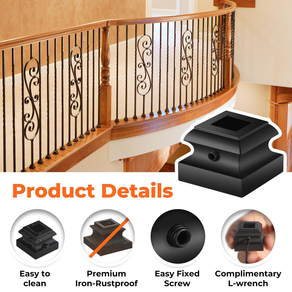 100-Pack Baluster Shoes, Aluminum Flat Shoes with Screws