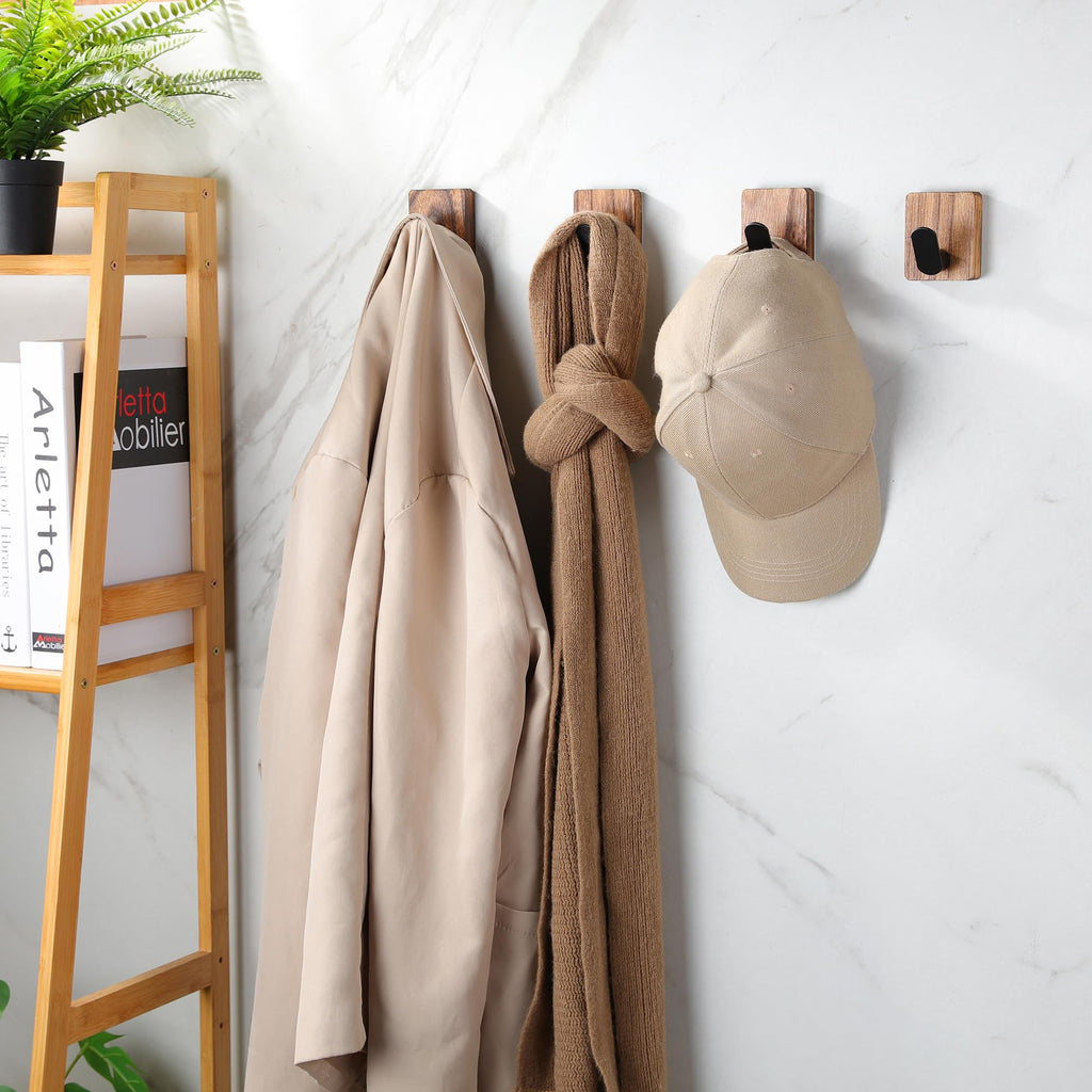 Towel Hooks s, Wood Decorative Adhesive Hanging Hook
