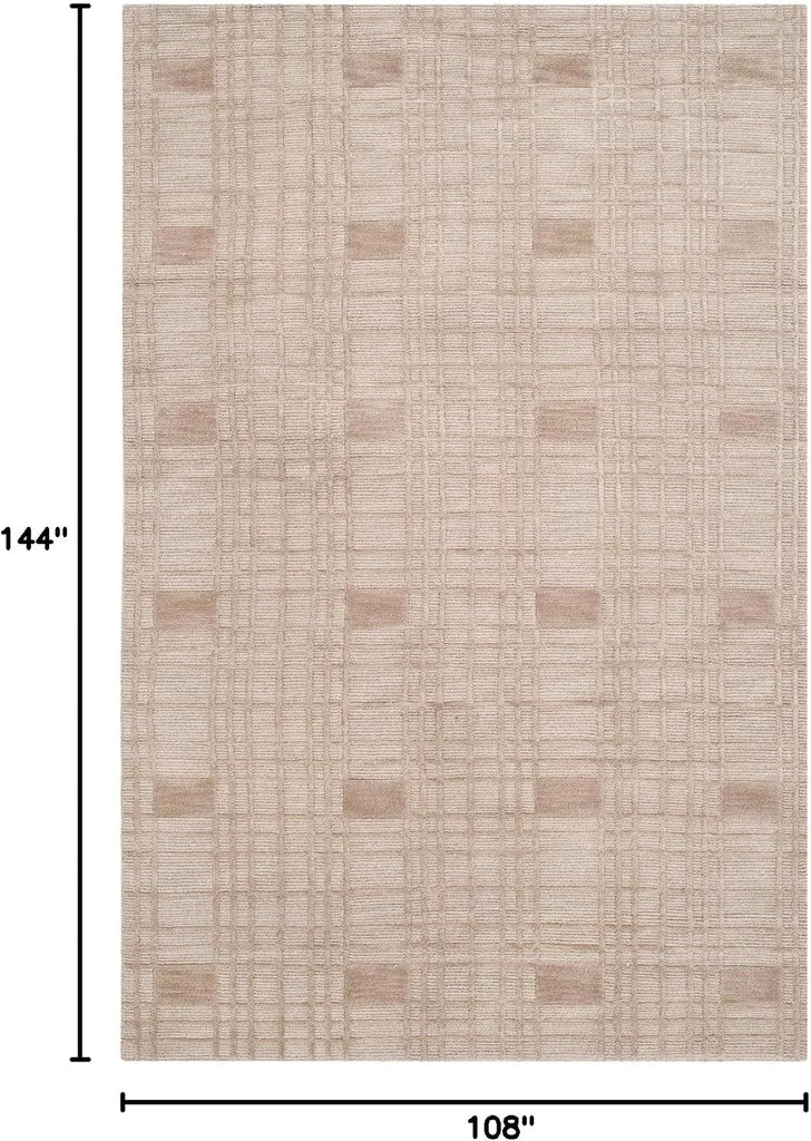 Tibetan 9' x 12' Slate Hand-Knotted Modern Premium Wool Area Rug