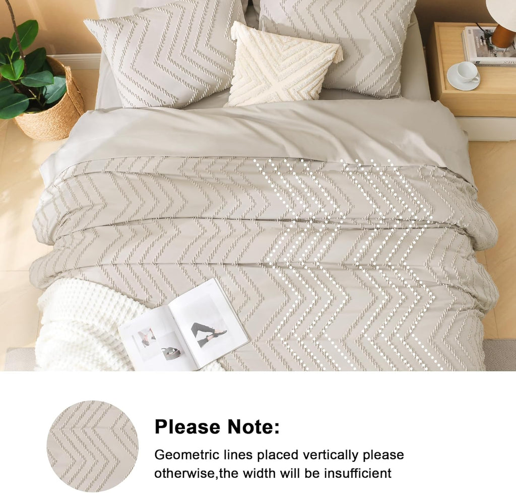 Litanika King Comforter Set with Sheets Beige