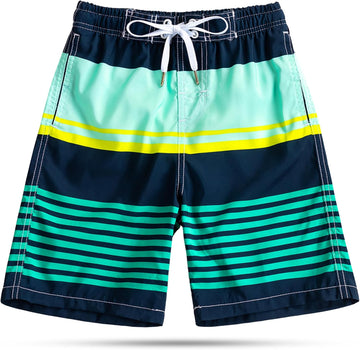 Boys Swim Trunks - Quick-Dry, Comfortable, /6 to 18/ Fun Patterns, Durable Design Boys Bathing Suit