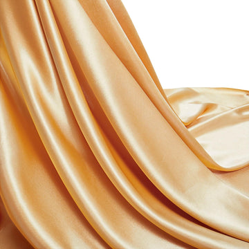 Gold Silk-Like Satin Fabric by The Yard, 1 Yard, 55 Inch Wide