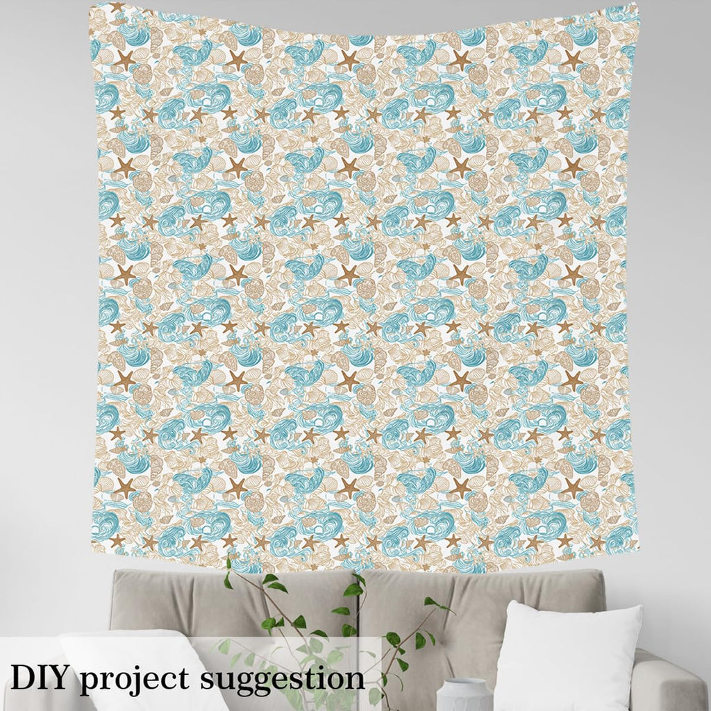 Exotic Ocean Wave Fabric by The Yard 1 Yard Soft