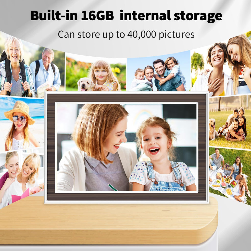 Digital Picture Frame 10.1 Inch, WiFi Digital Photo Frame with 16GB Storage, IPS HD Touchscreen, Instant Photo &