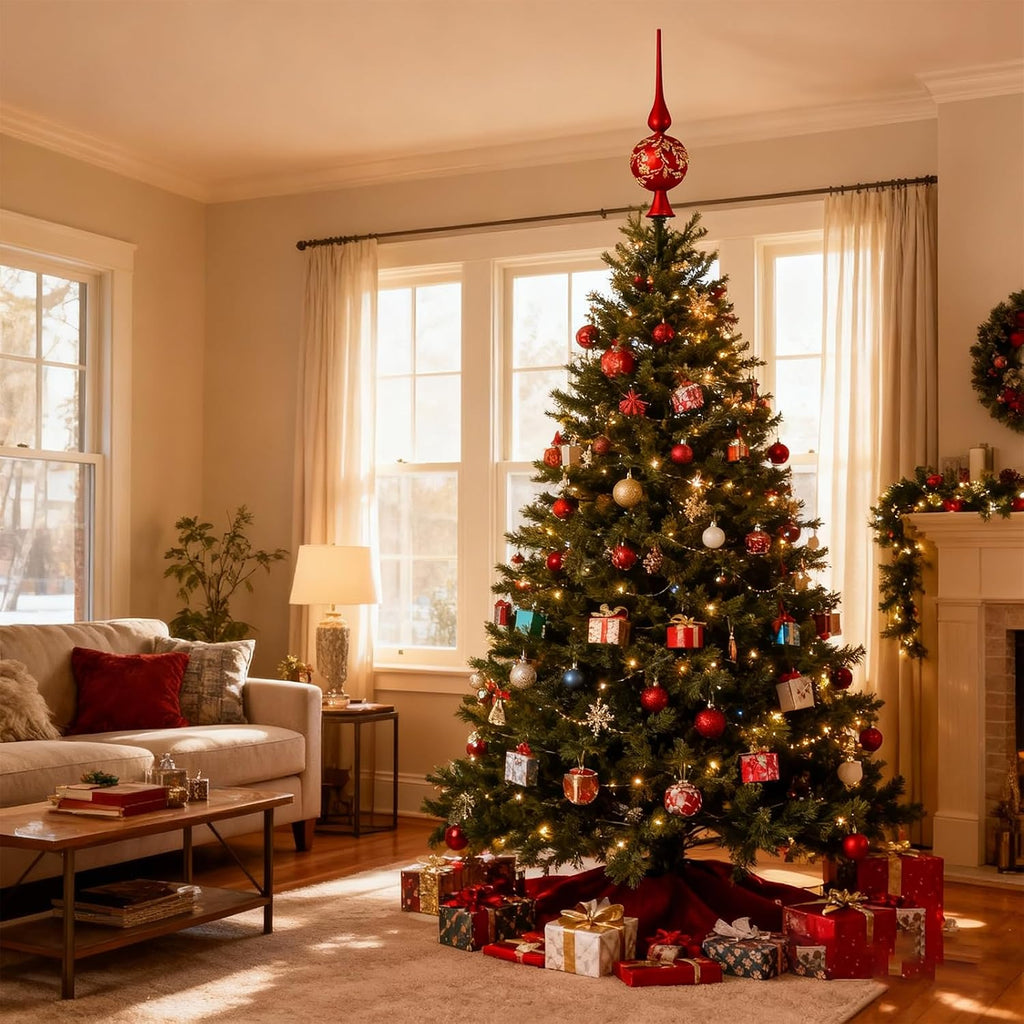 Glass Spherical Christmas Tree Topper 12"