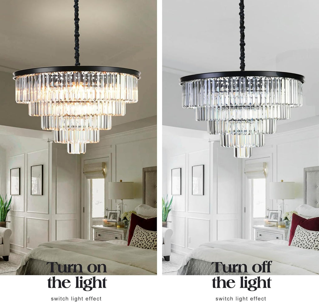 Inspired Odeon Style 16-Light Crystal 5-Tier Modern Chandelier - A107-B07CTH82X7