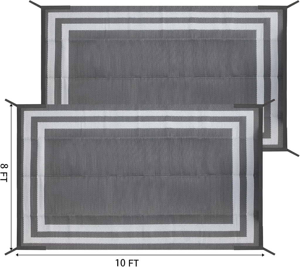 Outdoor Rug,Waterproof Reversible Patio Rugs, Plastic Straw Outdoor Carpet Foldable Plastic Camping