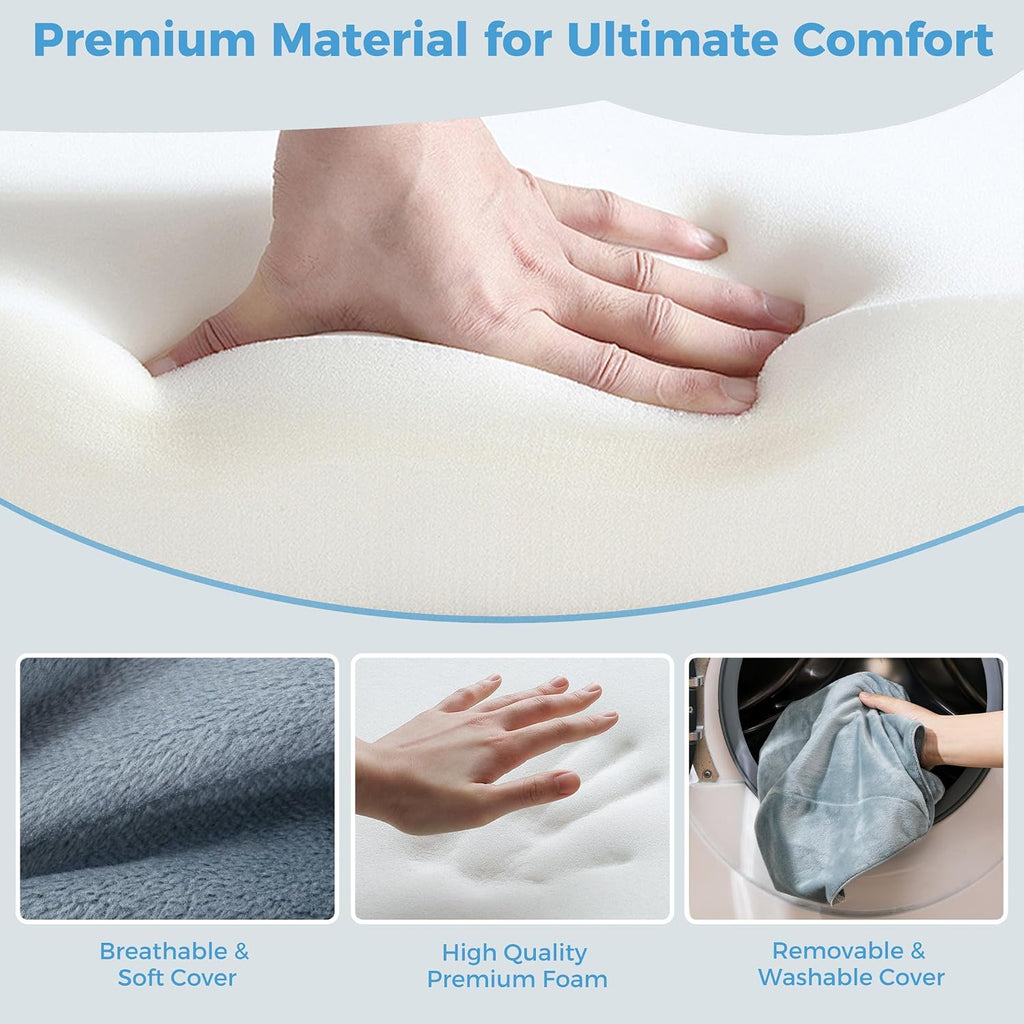 Adjustable Knee Wedge Pillow for Sleeping, Orthopedic Leg Elevation Pillow with Foam, Leg Pillow for Side Sleepers