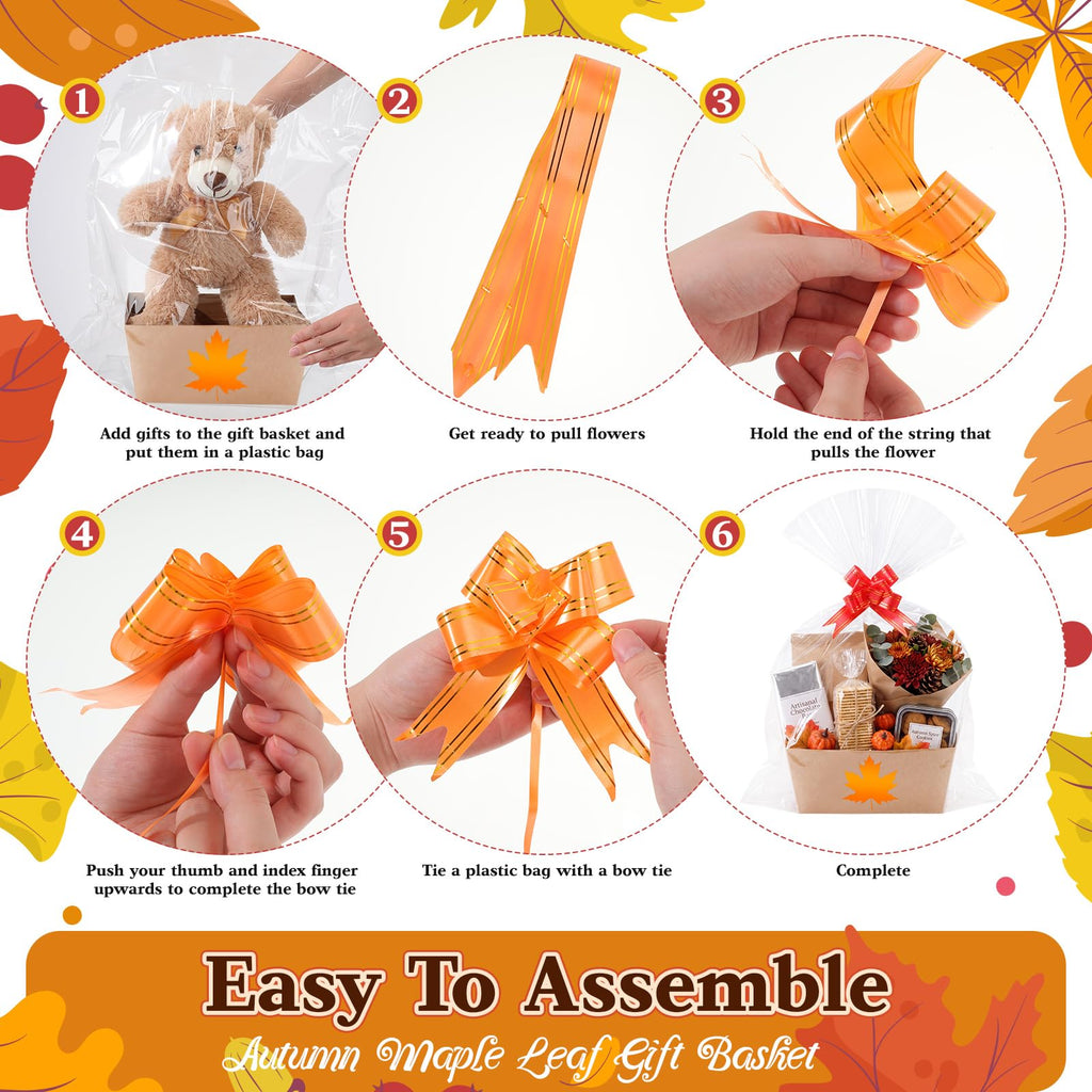 12 Pcs Maple Empty Gift Baskets Bulk, 9.8x6.5 Inch Kraft Basket