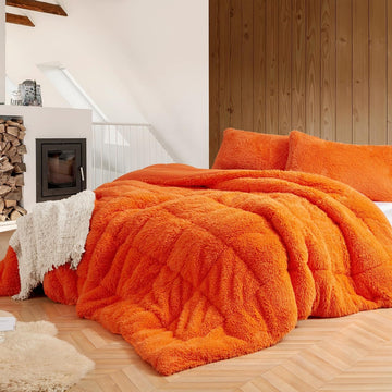 Alaskan Winters Coma Inducer King Oversized Comforter, Orange Tiger | Experience Coma Worthy Sleep with Fluffy Shaggy